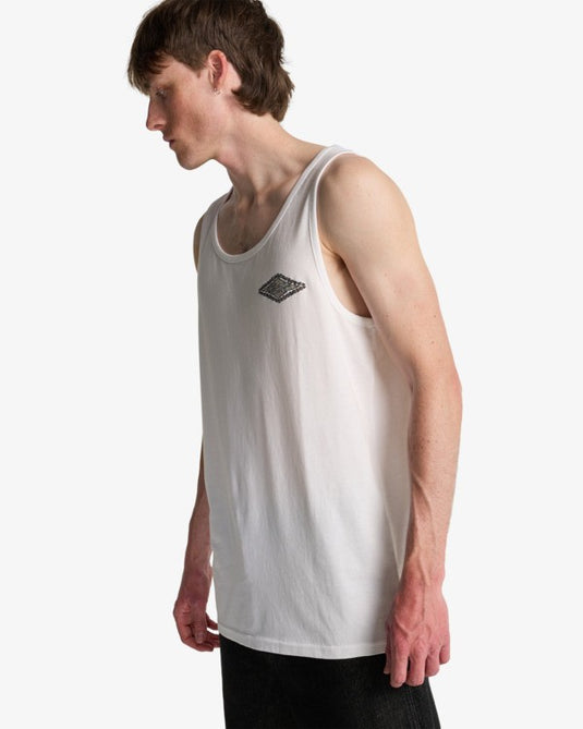 Billabong Men's Crayon Wave Tank Top White EBYZT00487-WHT