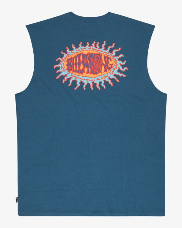 Load image into Gallery viewer, Billabong Men's Burn Out Muscle T-Shirt Real Teal EBYZT00492-BPR0
