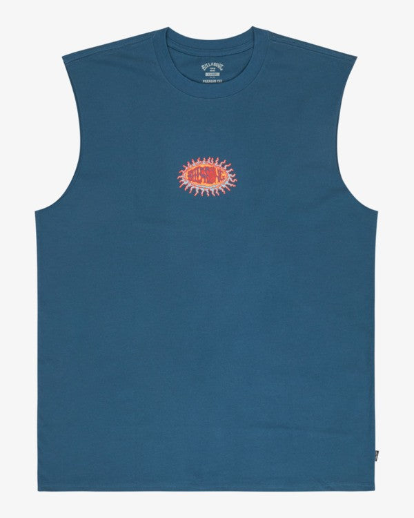 Load image into Gallery viewer, Billabong Men's Burn Out Muscle T-Shirt Real Teal EBYZT00492-BPR0

