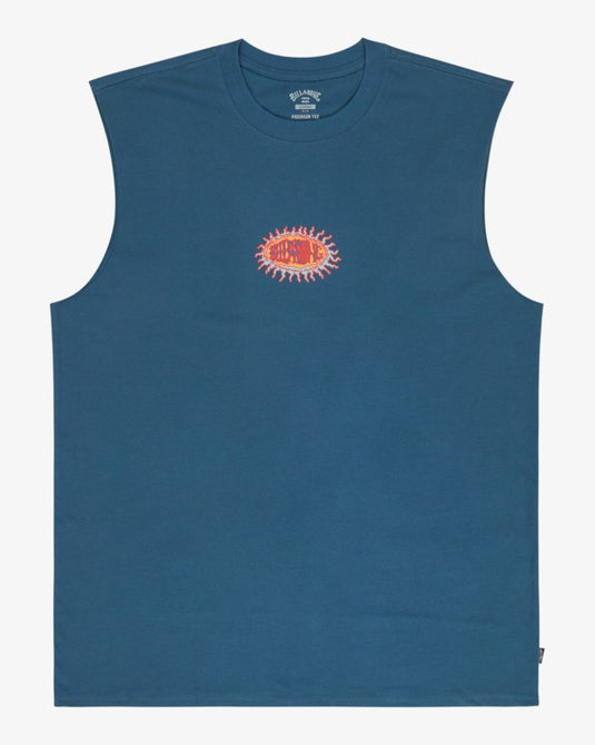Billabong Men's Burn Out Muscle T-Shirt Real Teal EBYZT00492-BPR0