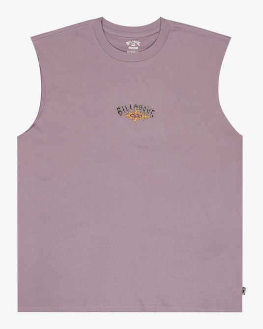 Billabong Men's Burn Out Muscle T-Shirt Purple Ash EBYZT00492-SKW0