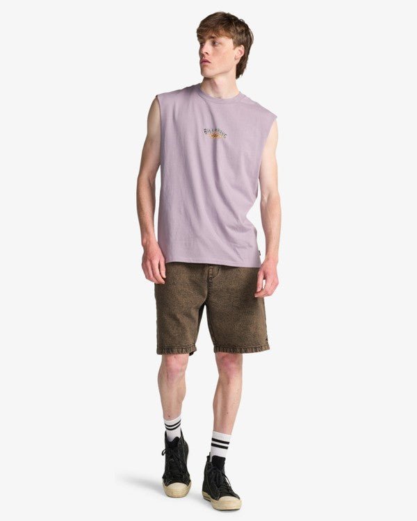 Load image into Gallery viewer, Billabong Men's Burn Out Muscle T-Shirt Purple Ash EBYZT00492-SKW0
