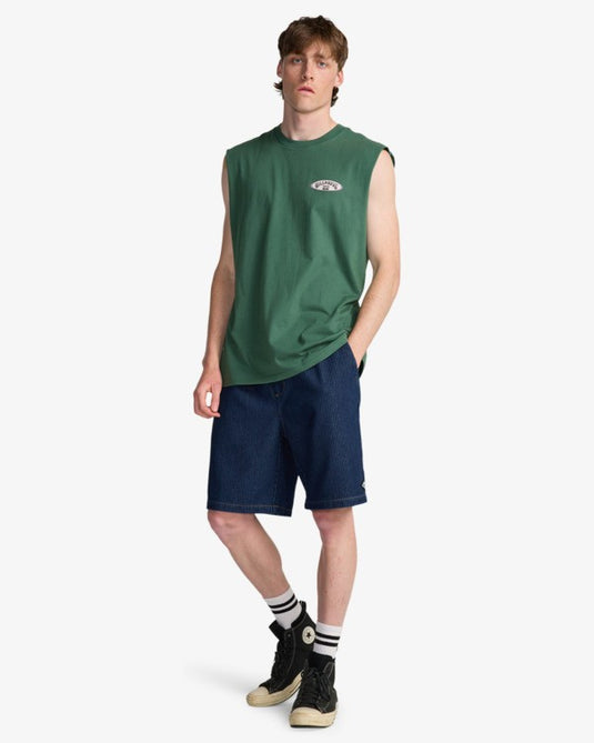 Billabong Men's Re Issue Tank Top Emerald Green EBYZT00493-GQV0