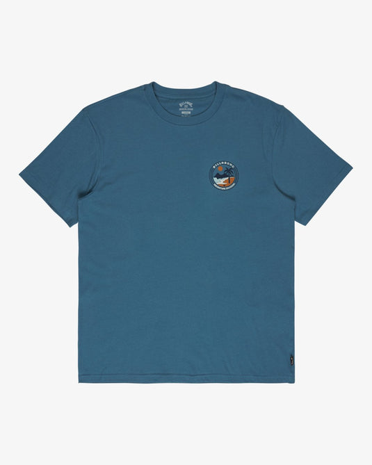 Billabong Men's Rockies Short Sleeve T-Shirt Vintage Blue EBYZT00497-BMQ0
