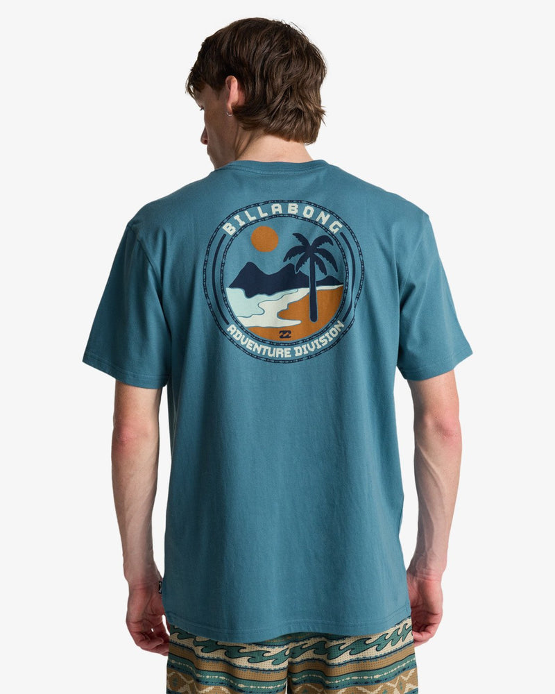Load image into Gallery viewer, Billabong Men's Rockies Short Sleeve T-Shirt Vintage Blue EBYZT00497-BMQ0
