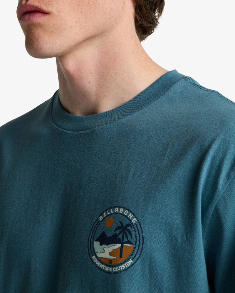 Load image into Gallery viewer, Billabong Men's Rockies Short Sleeve T-Shirt Vintage Blue EBYZT00497-BMQ0

