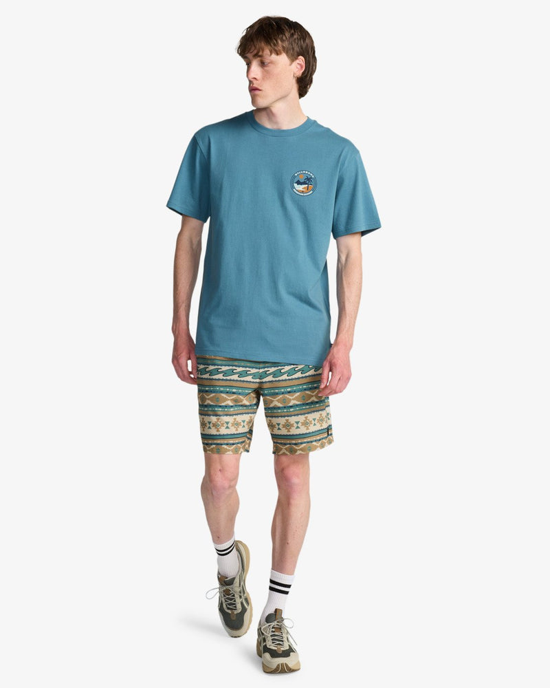 Load image into Gallery viewer, Billabong Men's Rockies Short Sleeve T-Shirt Vintage Blue EBYZT00497-BMQ0
