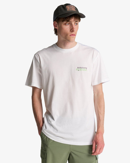 Billabong Men's Fauna Short Sleeve T-Shirt White EBYZT00499-WHT