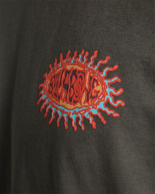 Billabong Men's Burn Out T-Shirt Pewter EBYZT00505-PEW