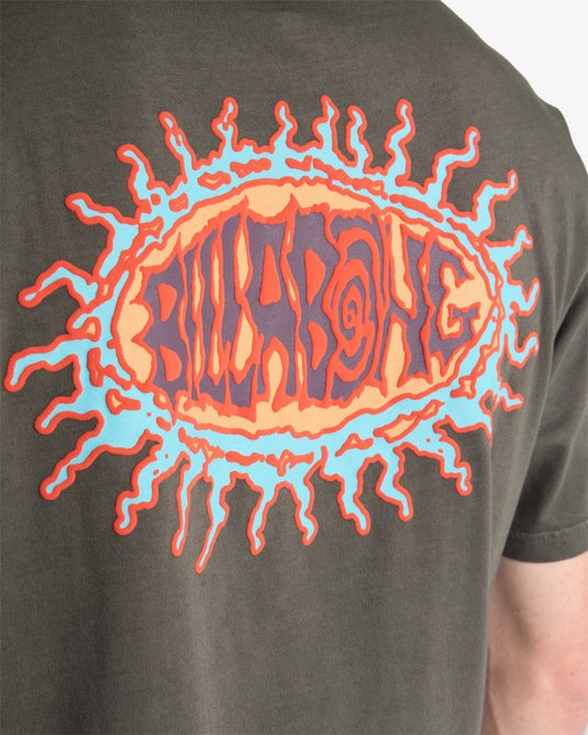 Billabong Men's Burn Out T-Shirt Pewter EBYZT00505-PEW