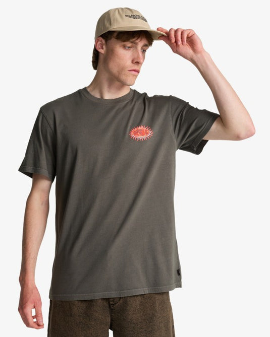Billabong Men's Burn Out T-Shirt Pewter EBYZT00505-PEW