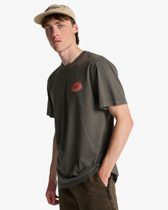 Billabong Men's Burn Out T-Shirt Pewter EBYZT00505-PEW
