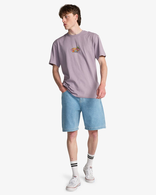 Billabong Men's Origin Short Sleeve T-Shirt Purple Ash EBYZT00520-SKW0