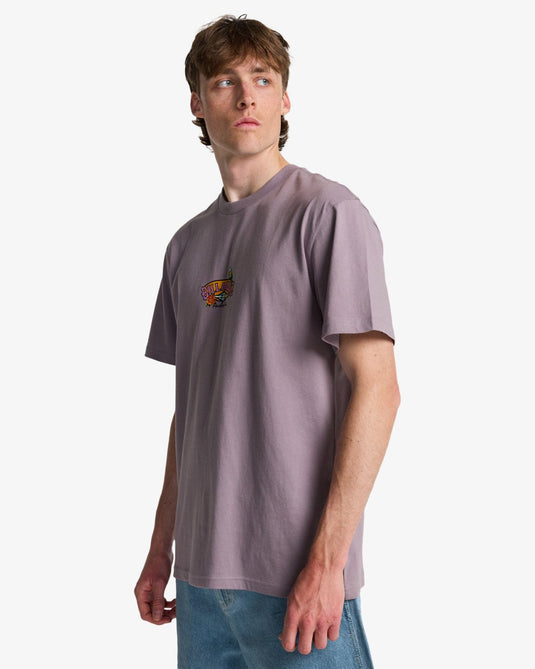 Billabong Men's Origin Short Sleeve T-Shirt Purple Ash EBYZT00520-SKW0