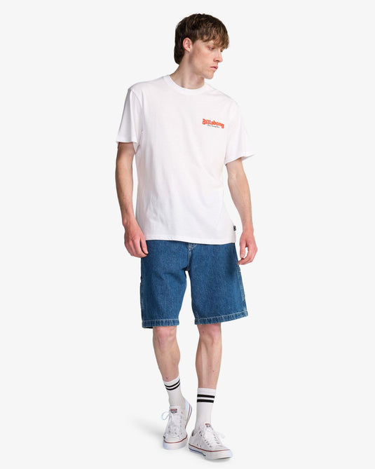 Billabong Men's Origin Short Sleeve T-Shirt White EBYZT00520-WHT