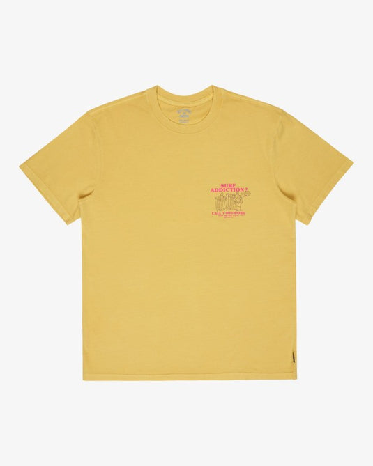 Billabong Men's Message T-Shirt Retro Yellow EBYZT00528-YGJ0