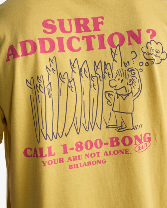 Billabong Men's Message T-Shirt Retro Yellow EBYZT00528-YGJ0