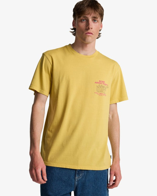 Billabong Men's Message T-Shirt Retro Yellow EBYZT00528-YGJ0