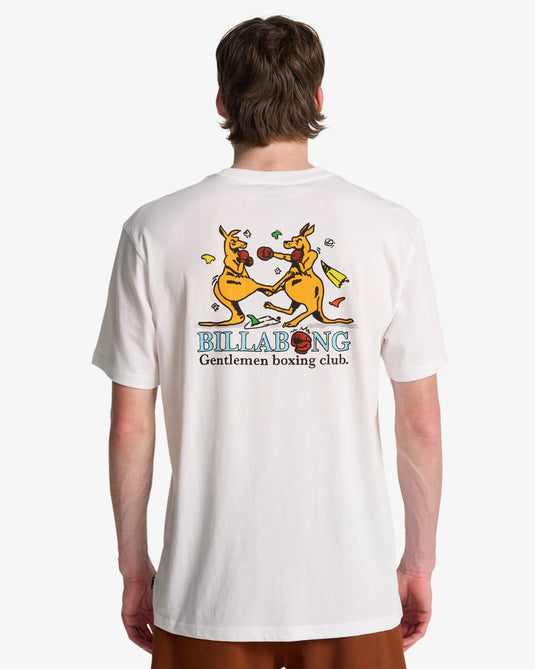 Billabong Men's Gentlemen Short Sleeve T-Shirt White EBYZT00579-WHT