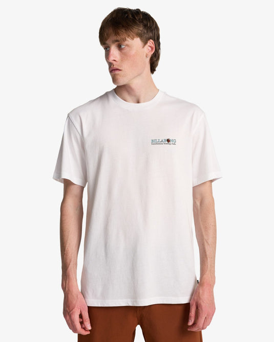 Billabong Men's Gentlemen Short Sleeve T-Shirt White EBYZT00579-WHT