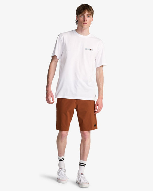 Billabong Men's Gentlemen Short Sleeve T-Shirt White EBYZT00579-WHT
