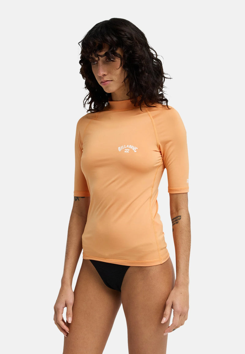 Load image into Gallery viewer, Billabong Women's Tropical Surf Short Sleeve Lycra Sunset Orange EBJWR0341-NJP0
