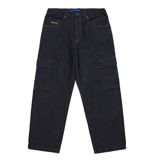 DC Men's Worker Baggy Denim Cargo Rir Pants Dark Denim EDYDP03428-BRQ0