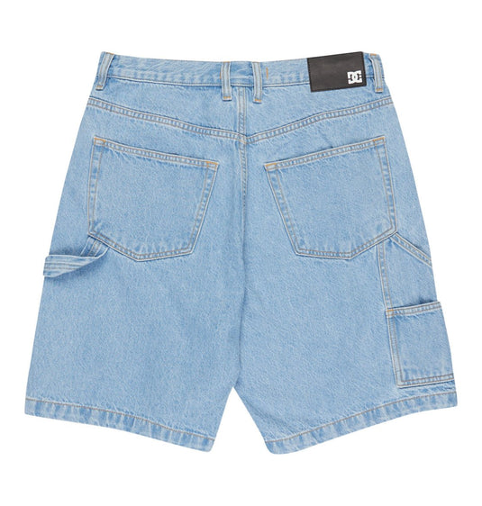 DC Men's Baggy Denim Carpenter Shorts Indigo Light EDYDS03037-BFBW