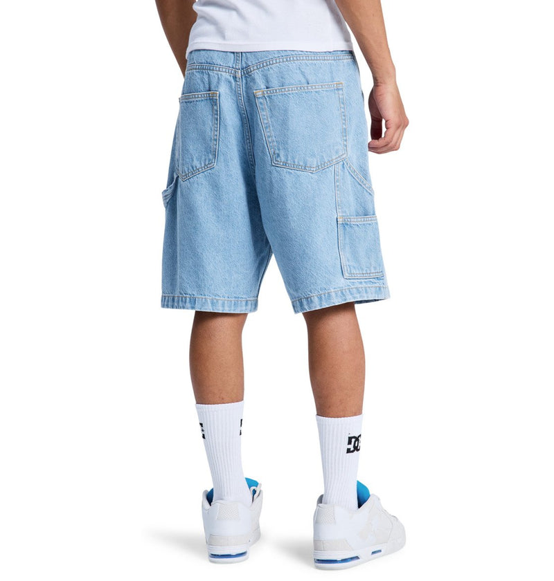 Load image into Gallery viewer, DC Men's Baggy Denim Carpenter Shorts Indigo Light EDYDS03037-BFBW
