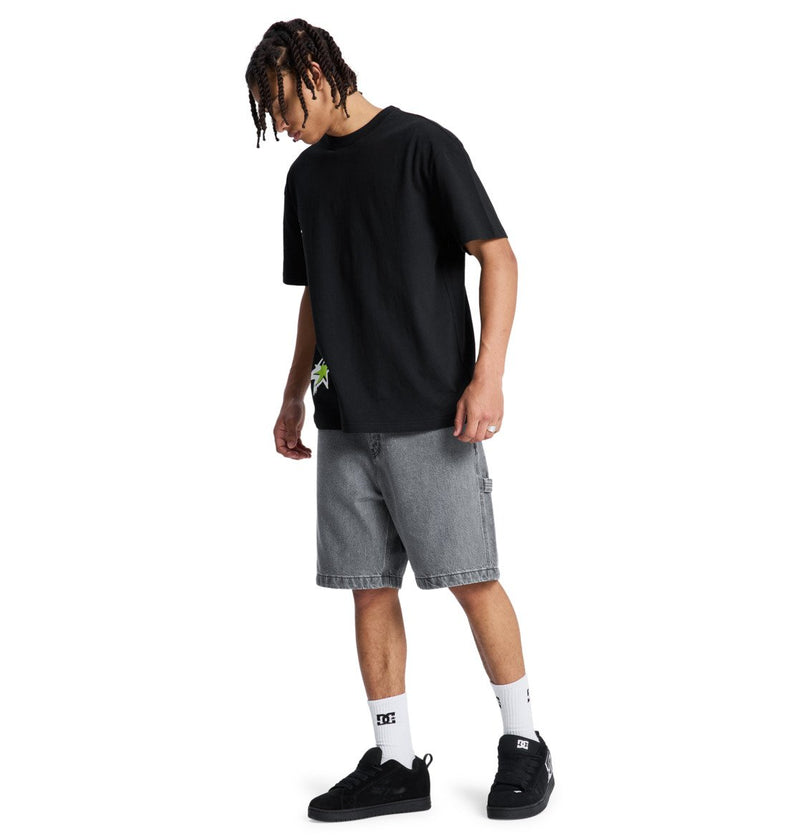 Load image into Gallery viewer, DC Men's Baggy Denim Carpenter Shorts Medium Grey EDYDS03037-KPVW

