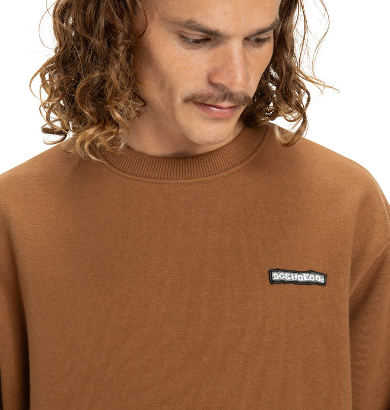 Load image into Gallery viewer, DC Men&#39;s Patch It Sweatshirt Toffee EDYFT03548_CQF0
