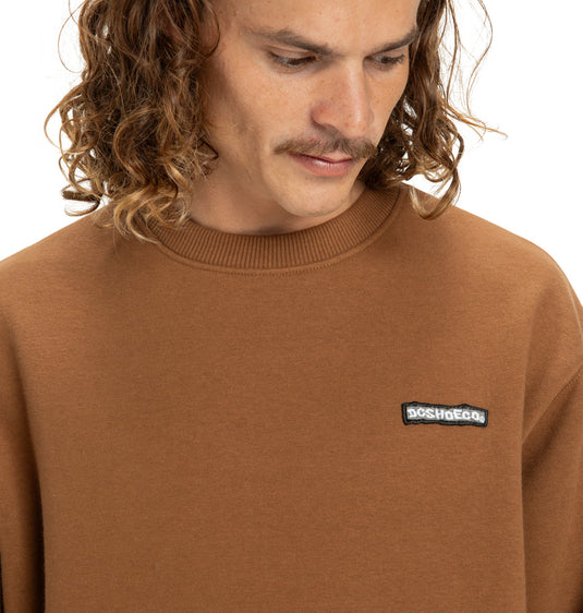 DC Men's Patch It Sweatshirt Toffee EDYFT03548_CQF0