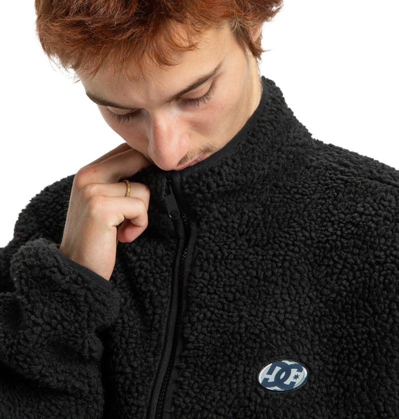 Load image into Gallery viewer, DC Men&#39;s Vault Zip Polar Fleece Black EDYFT03552-KVJ0
