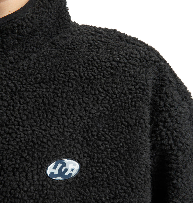 Load image into Gallery viewer, DC Men&#39;s Vault Zip Polar Fleece Black EDYFT03552-KVJ0
