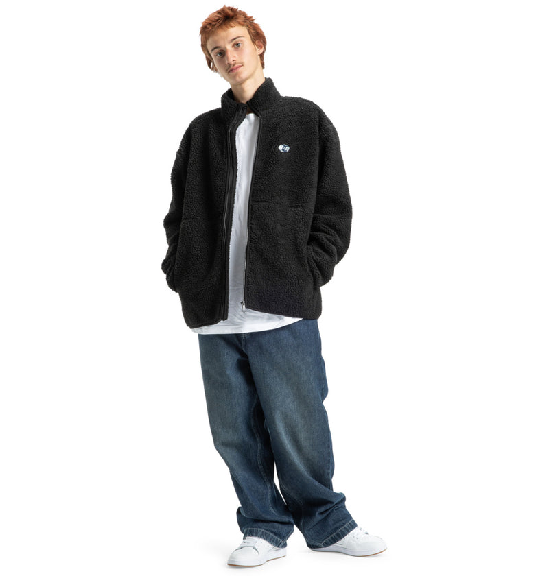 Load image into Gallery viewer, DC Men&#39;s Vault Zip Polar Fleece Black EDYFT03552-KVJ0
