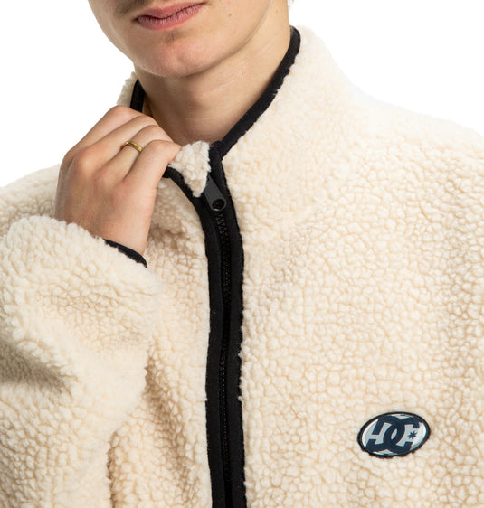 DC Men's Vault Zip Polar Fleece Oatmeal EDYFT03552-TFL0