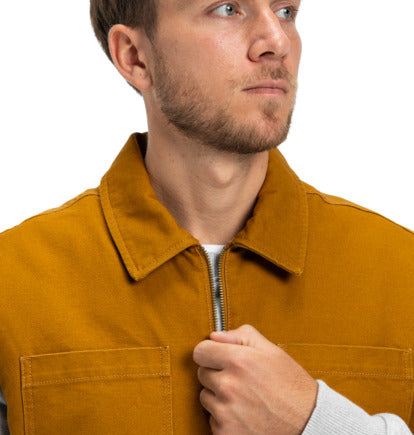 DC Men's Keyless Workwear Jacket Golden Brown EDYJK03264-CPD0