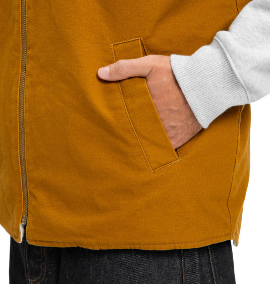 DC Men's Keyless Workwear Jacket Golden Brown EDYJK03264-CPD0