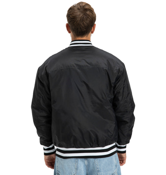 DC Men's Substitute Bomber With Snap Closure Jacket Black EDYJK03266-KVJ0
