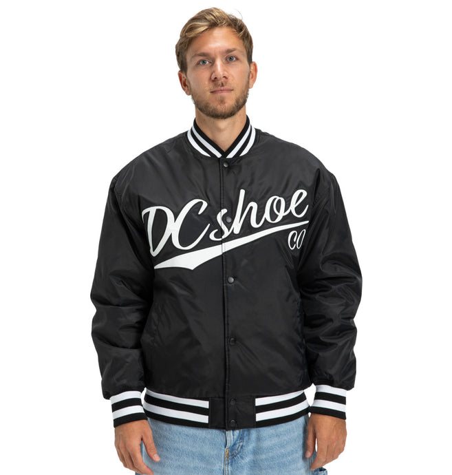 DC Men's Substitute Bomber With Snap Closure Jacket Black EDYJK03266-KVJ0