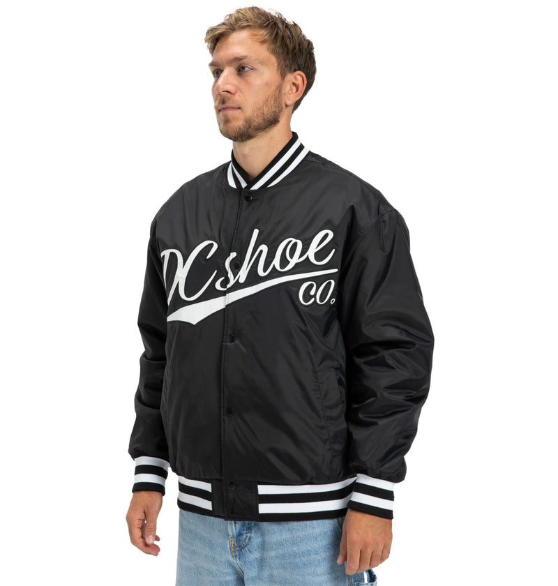 Load image into Gallery viewer, DC Men&#39;s Substitute Bomber With Snap Closure Jacket Black EDYJK03266-KVJ0
