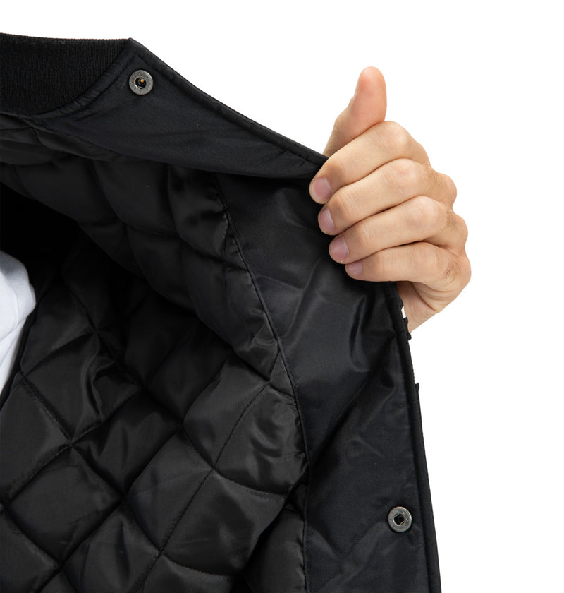 Load image into Gallery viewer, DC Men&#39;s Substitute Bomber With Snap Closure Jacket Black EDYJK03266-KVJ0
