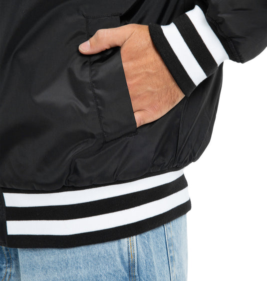 DC Men's Substitute Bomber With Snap Closure Jacket Black EDYJK03266-KVJ0