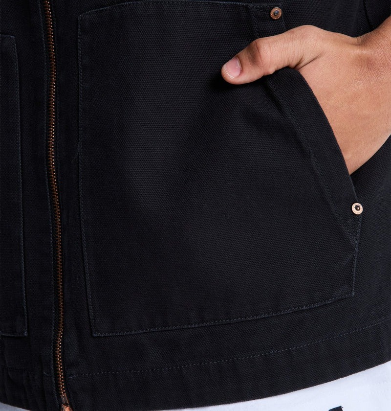 Load image into Gallery viewer, DC Men's Workshop Canvas Jacket Black EDYJK03277-KVJ0
