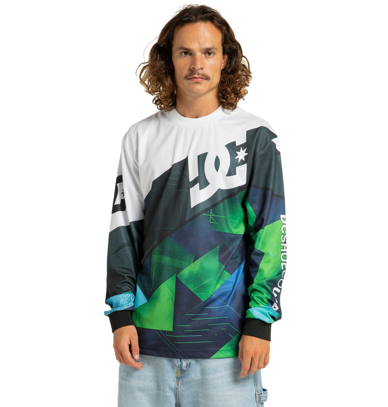 Load image into Gallery viewer, DC Men&#39;s Burn Out Long Sleeve T-Shirt Lime Green EDYKT03535-GJZ0
