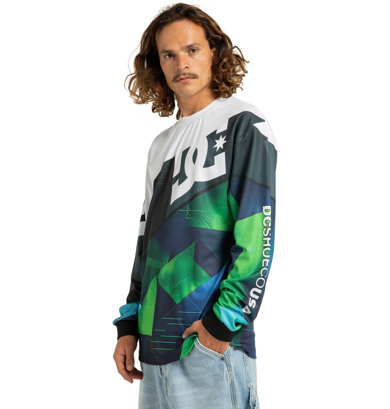 Load image into Gallery viewer, DC Men&#39;s Burn Out Long Sleeve T-Shirt Lime Green EDYKT03535-GJZ0
