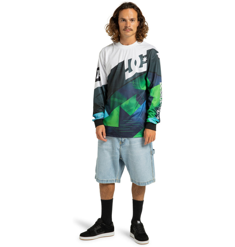 Load image into Gallery viewer, DC Men&#39;s Burn Out Long Sleeve T-Shirt Lime Green EDYKT03535-GJZ0
