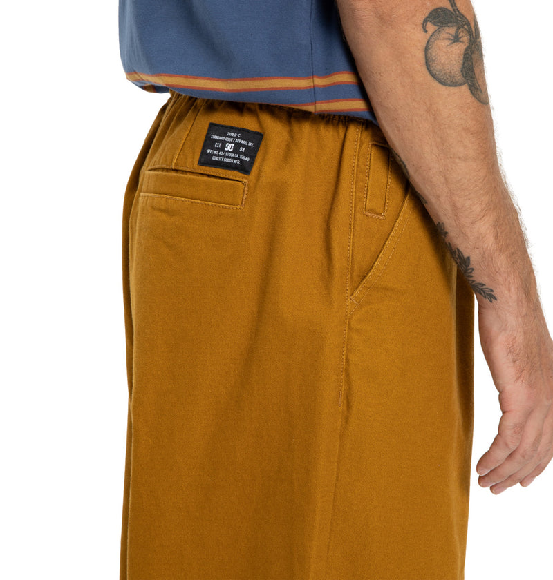 Load image into Gallery viewer, DC Men&#39;s Framed Elasticated Waist Pants Golden Brown EDYNP03169-CPD0

