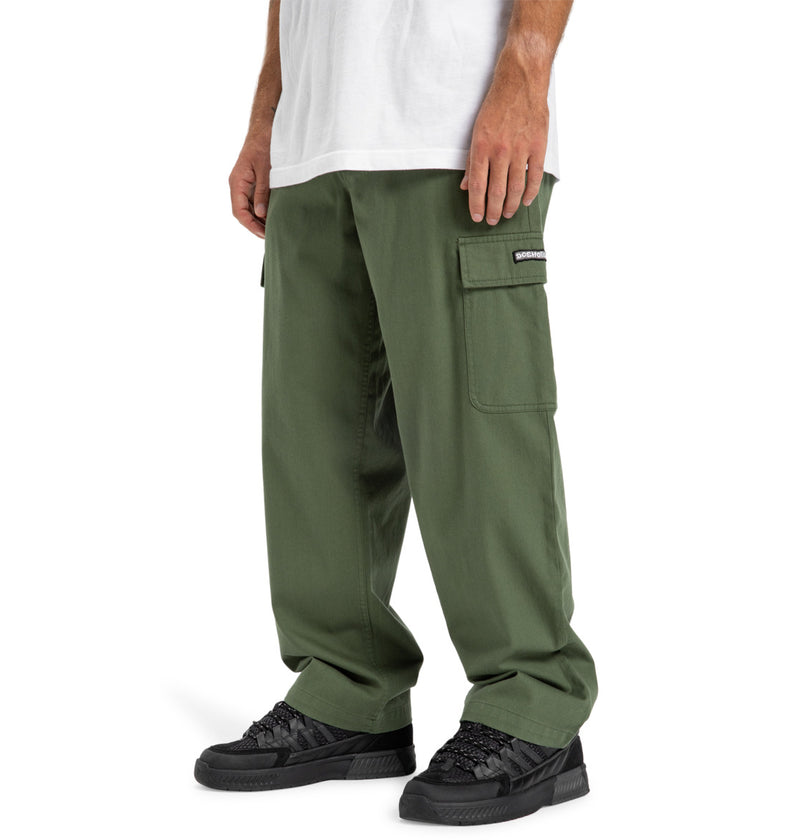 Load image into Gallery viewer, DC Men&#39;s Worker Baggy Cargo Chino Pants Bronze Green EDYNP03170-GQQ0
