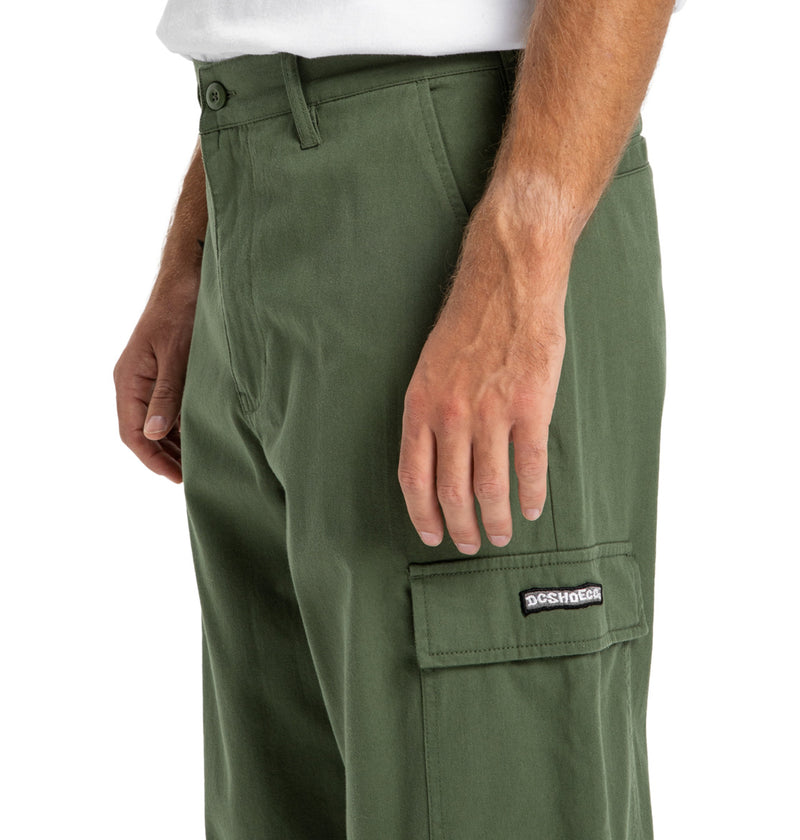 Load image into Gallery viewer, DC Men&#39;s Worker Baggy Cargo Chino Pants Bronze Green EDYNP03170-GQQ0
